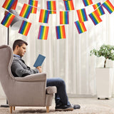 Rainbow Flag LGBT Pride String Flag Hanging Gay Lesbian Banners Bunting Flags Small Rainbow Flag Parade Festival Party Decorations - 45-Degree Angle