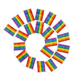 Rainbow Flag LGBT Pride String Flag Hanging Gay Lesbian Banners Bunting Flags Small Rainbow Flag Parade Festival Party Decorations - Rear View