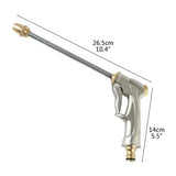 Heavy Duty Metal Water Hose Sprayer Portable Garden Hose Nozzle High Pressure Power Water Tool for Garden Watering Car Pet Washing