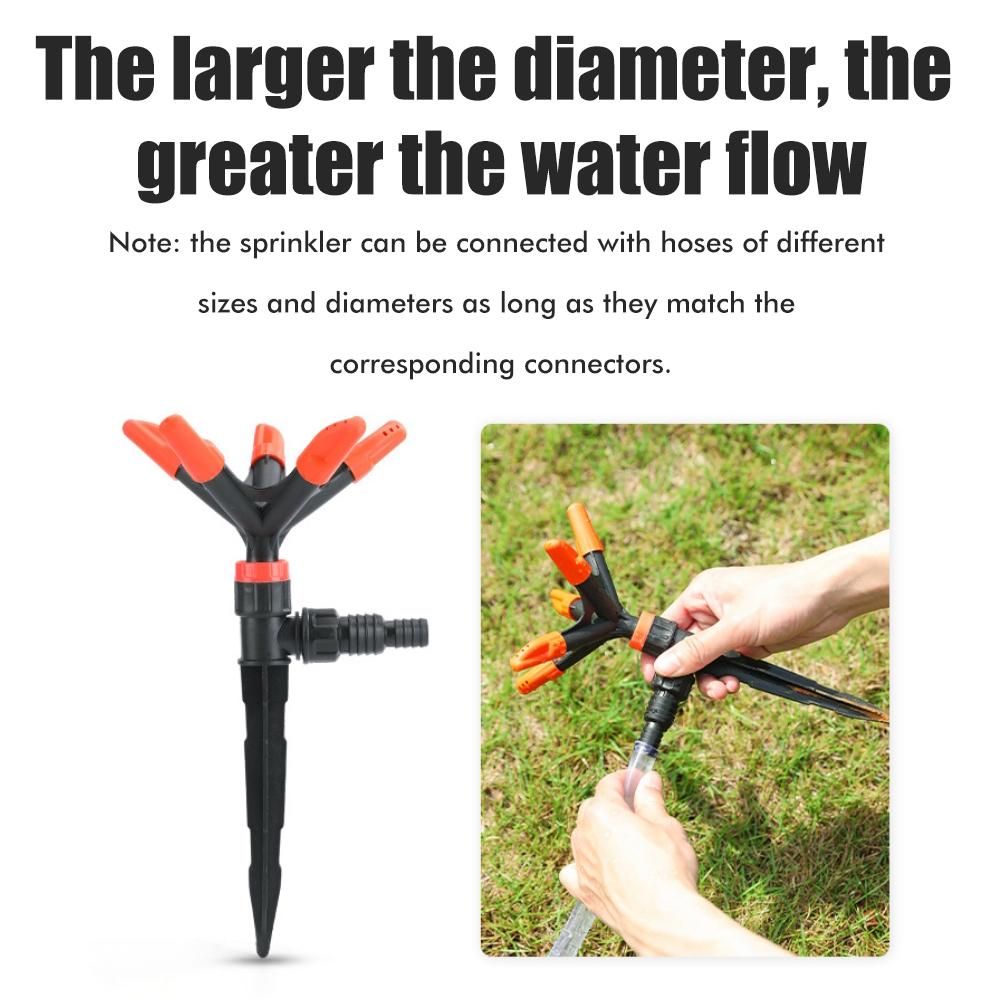 Garden Sprinkler 360°Automatic Rotating Lawn Sprinklers Water Sprinkler for Lawn Yard Garden Watering System