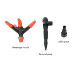 Garden Sprinkler 360°Automatic Rotating Lawn Sprinklers Water Sprinkler for Lawn Yard Garden Watering System - Rear View