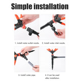 Garden Sprinkler 360°Automatic Rotating Lawn Sprinklers Water Sprinkler for Lawn Yard Garden Watering System