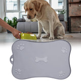 Pet Placemat for Dog and Cat Waterproof Silicone Pet Feeding Pad Non Slip Rollable Mat for Prevent Food and Water Overflow - Side View