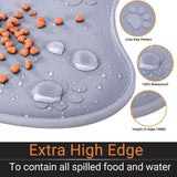 Pet Placemat for Dog and Cat Waterproof Silicone Pet Feeding Pad Non Slip Rollable Mat for Prevent Food and Water Overflow - 45-Degree Angle