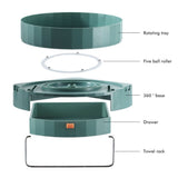 Rotating Spice Rack Holder with Drawer Wall Mounted Kitchen Spice Storage Shelves Bathroom Kitchen Storage Rack Organizer - Close-Up Angle