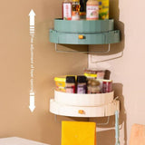 Rotating Spice Rack Holder with Drawer Wall Mounted Kitchen Spice Storage Shelves Bathroom Kitchen Storage Rack Organizer - Extra Image