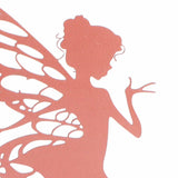 Decorative Garden Stakes Fairy Silhouette Metal Yard Stakes Arts Outdoor Garden Decor Spring Decor - Rear View