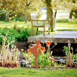 Decorative Garden Stakes Fairy Silhouette Metal Yard Stakes Arts Outdoor Garden Decor Spring Decor - Side View