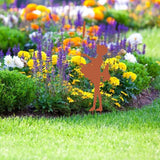 Decorative Garden Stakes Fairy Silhouette Metal Yard Stakes Arts Outdoor Garden Decor Spring Decor