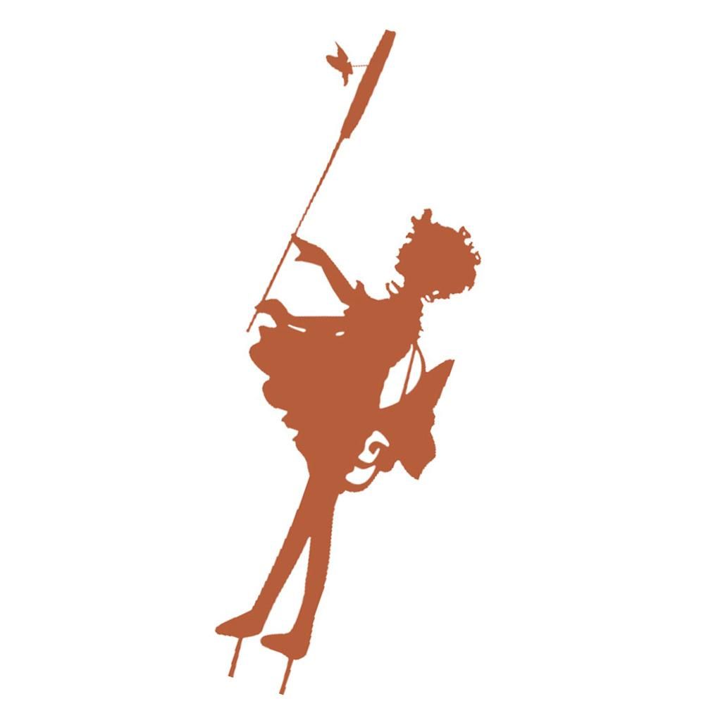 Decorative Garden Stakes Fairy Silhouette Metal Yard Stakes Arts Outdoor Garden Decor Spring Decor