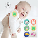 12 Sheets 72Pcs Mosquito Patches Cartoon Non Woven Natural Plant Essential Oil Mosquito Stickers for Kids Adults Summer Outdoor