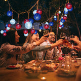 4th of July Decoration Lights 3 Meter 20 LED Independence Day String Lights with Red White Blue Balls Patriotic Patio Light for Patio Party Holiday Decor