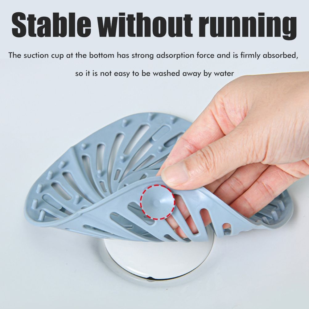 Hair Drain Catcher Shower Drain Cover Hair Stopper with Suction Cup for Bathroom Bathtub Kitchen