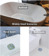 Hair Drain Catcher Shower Drain Cover Hair Stopper with Suction Cup for Bathroom Bathtub Kitchen - Close-Up Angle
