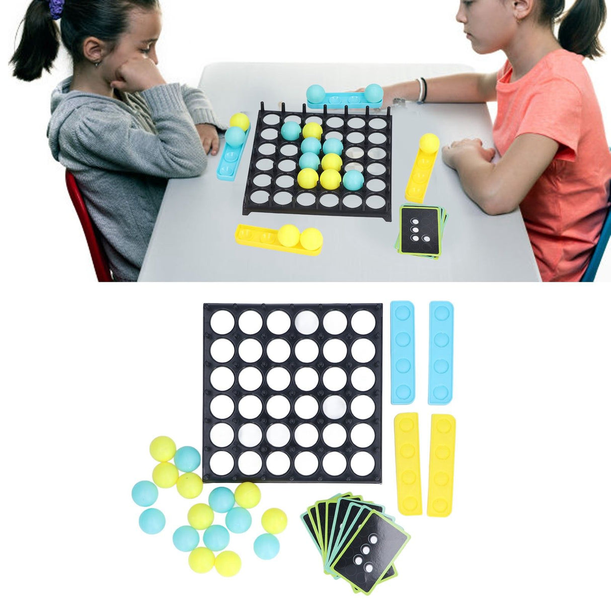 Bouncing Ball Game 2 Colors 9 Cards 16 Balls Parent Child Interactive Desktop Ball Game