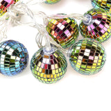 1.8m 10 Lights 5cm Golden Sphere Warm Light Mirror Light String Christmas Lights String Christmas Tree Decoration
