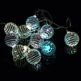 1.8m 10 Lights 5cm Golden Sphere Warm Light Mirror Light String Christmas Lights String Christmas Tree Decoration