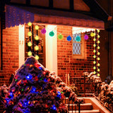 1.8m 10 Lights 5cm Golden Sphere Warm Light Mirror Light String Christmas Lights String Christmas Tree Decoration