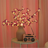 LED Simulation Phalaenopsis Tree Branch Light Home Interior Scenery Christmas Festival Decorative Light Branch Light String - Close-Up Angle