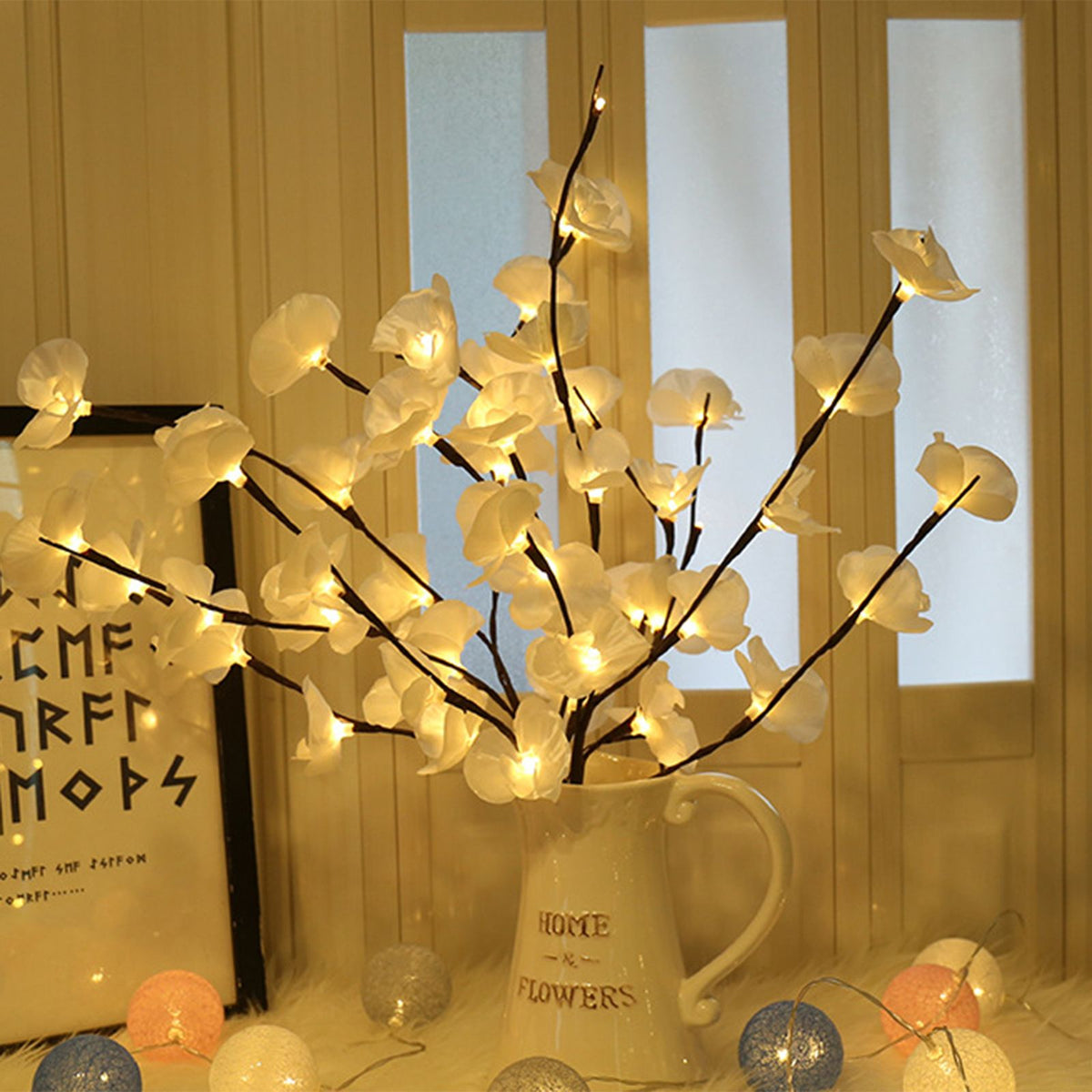 LED Simulation Phalaenopsis Tree Branch Light Home Interior Scenery Christmas Festival Decorative Light Branch Light String