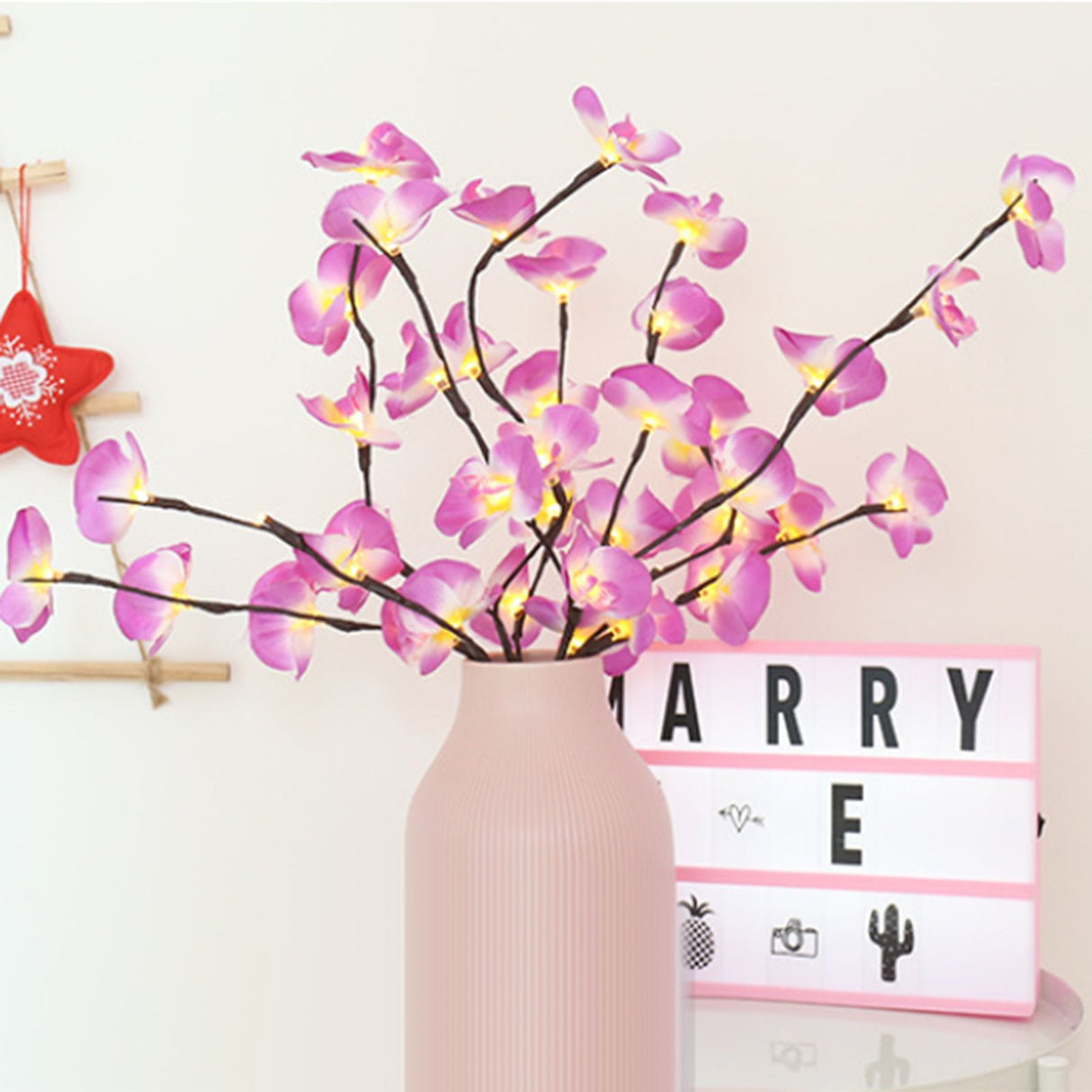 LED Simulation Phalaenopsis Tree Branch Light Home Interior Scenery Christmas Festival Decorative Light Branch Light String