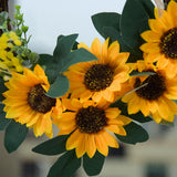 Simulation Sunflower Wreath Home Wedding Decoration Rattan Artificial Wreath