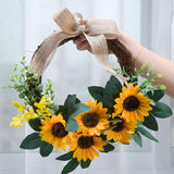 Simulation Sunflower Wreath Home Wedding Decoration Rattan Artificial Wreath - Extra Image