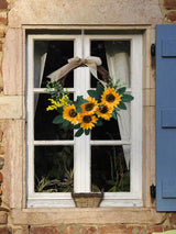 Simulation Sunflower Wreath Home Wedding Decoration Rattan Artificial Wreath - Extra Image