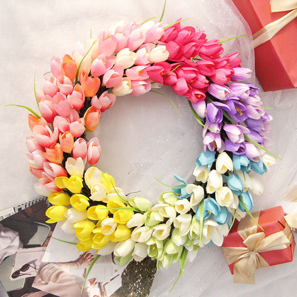 Wreath Simulation Flower Garland Garden Home Decoration