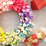Wreath Simulation Flower Garland Garden Home Decoration - Top-Down View