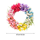 Wreath Simulation Flower Garland Garden Home Decoration - Extra Image