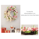 Tulip Wreath Tulip Decorative Wreath Artificial Tulip Wreath Decorative Flower Wreath