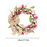 Tulip Wreath Tulip Decorative Wreath Artificial Tulip Wreath Decorative Flower Wreath