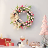 Tulip Wreath Tulip Decorative Wreath Artificial Tulip Wreath Decorative Flower Wreath