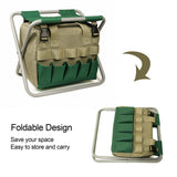 Removable Garden Tool Bench Folding Garden Stool Multifunction Gardening Tool Organizer Stool - Top-Down View