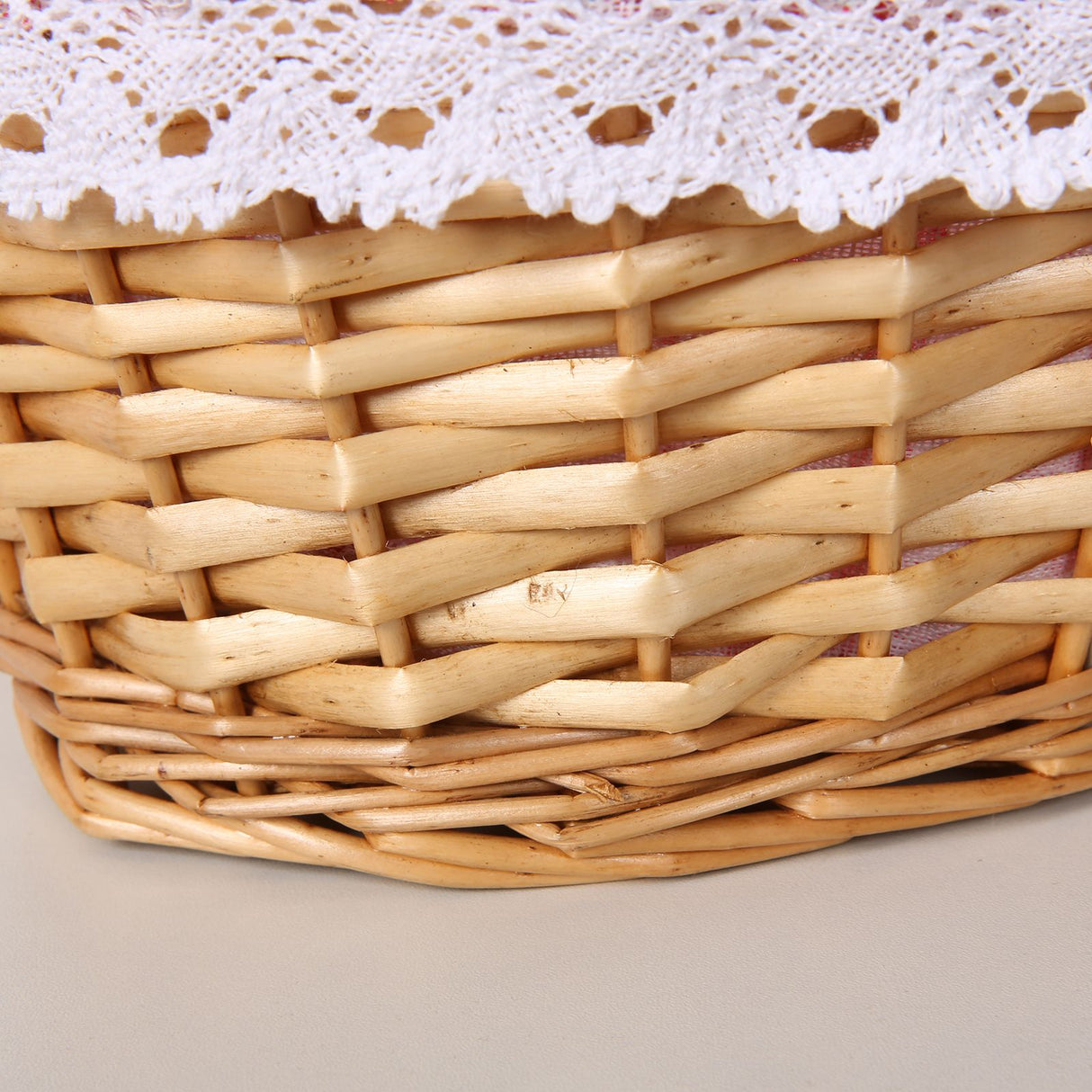 Wicker Picnic Basket Willow Woven Hand Basket Rustic Picnic Activities Handle Basket