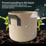 5pcs Planter Bag Breathable Reusable Thickened Plant Grow Pot With Dual Handles for Flowers Vegetables 10 Gallons - 45-Degree Angle
