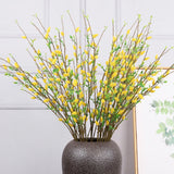 Artificial Flower Branch Simulation Bendable Decorative Fake Camellia Flowers for Arrangements Craft Projects Yellow