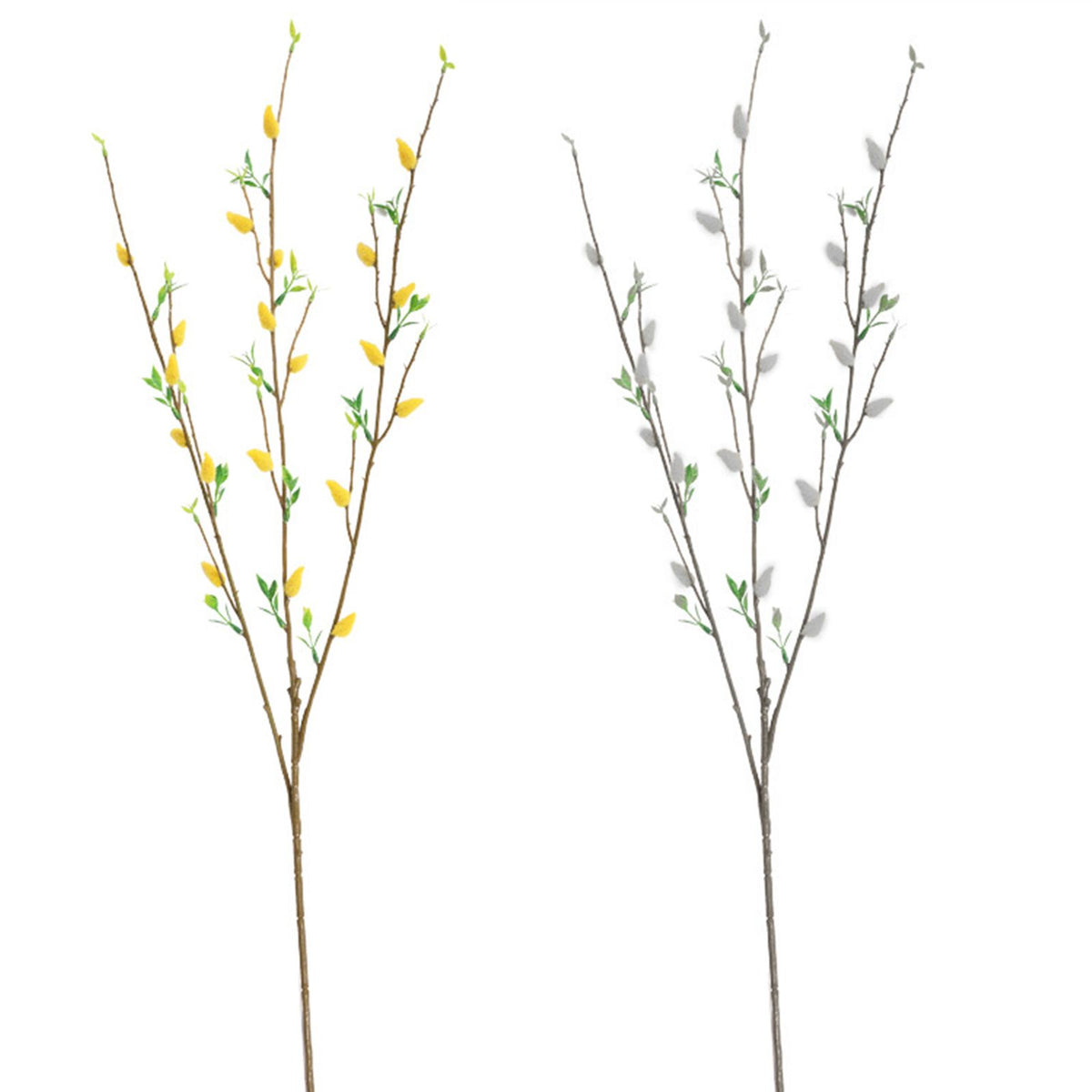 Artificial Flower Branch Simulation Bendable Decorative Fake Camellia Flowers for Arrangements Craft Projects Yellow