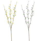 Artificial Flower Branch Simulation Bendable Decorative Fake Camellia Flowers for Arrangements Craft Projects Yellow