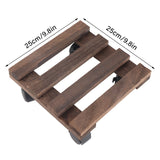 Wheeled Flower Pot Tray Base Roller Universal Wheel Movable Large Carrier Rectangular Thickened Chassis