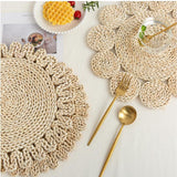 Placemats Multipurpose Thickened Exquisite Innovative Woven Heat Resistance Table Mats - Rear View