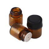 100Pcs Essential Oil Bottle Thick Glass Shock Resistant UV Protection Portable Essential Oil Bottle Brown - Rear View