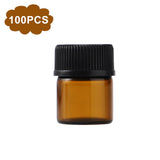 100Pcs Essential Oil Bottle Thick Glass Shock Resistant UV Protection Portable Essential Oil Bottle Brown - Extra Image