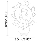 Funny Snowman Light Durable Metal Bright Light Decorative Stylish Snowman Light for Winter Christmas