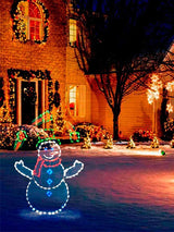 Funny Snowman Light Durable Metal Bright Light Decorative Stylish Snowman Light for Winter Christmas