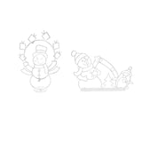 Funny Snowman Light Durable Metal Bright Light Decorative Stylish Snowman Light for Winter Christmas - Extra Image
