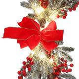 Artificial Christmas Swag Beautiful Exquisite Fade Resistant Christmas Teardrop Swag for Front Door Wall Living Room Kitchen Store Garden