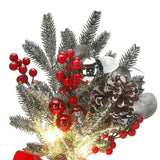 Artificial Christmas Swag Beautiful Exquisite Fade Resistant Christmas Teardrop Swag for Front Door Wall Living Room Kitchen Store Garden