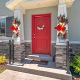 Artificial Christmas Swag Beautiful Exquisite Fade Resistant Christmas Teardrop Swag for Front Door Wall Living Room Kitchen Store Garden